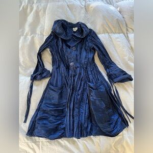 Vintage Dorman Elegant Blue Textured Coat size small / medium